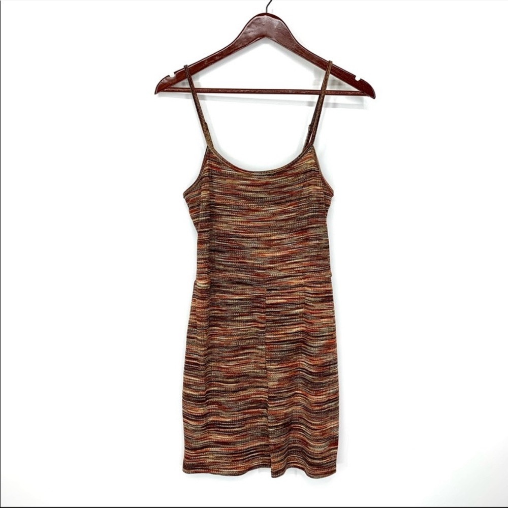 Wild Fable Spacedye Stripe Adjustable Spaghetti Strap Knit Romper Nwot Medium